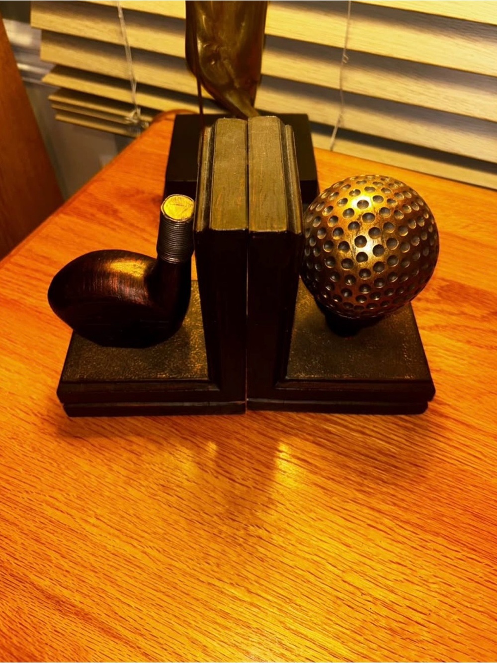 Black Decorative Golf Bookends - Office Accessories